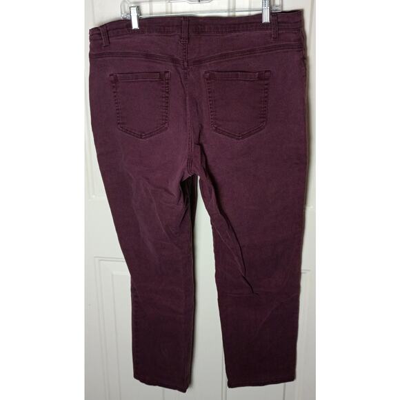 Gloria Vanderbilt Women 16W Purple Denim Amanda Straight Leg Stretch Denim Jeans - Picture 3 of 9